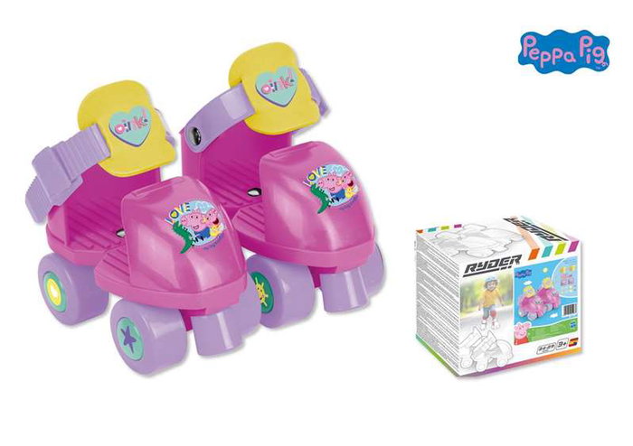 JugaToys Patines ajustables 4 ruedas Peppa Pig (Talla 24-29)