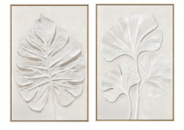 DKD Home Decor Cuadro Lienzo PS 60x3,7x90 Hoja Surtido de 2 unidades