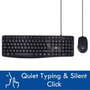 Ewent EW3000 Kit Teclado + Ratón USB, Silencioso para Hogar y Oficina, Diseño QWERTY ES, Resistente a Salpicaduras
