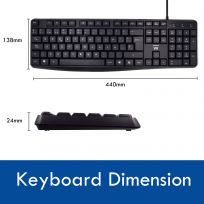Ewent EW3000 Kit Teclado + Ratón USB, Silencioso para Hogar y Oficina, Diseño QWERTY ES, Resistente a Salpicaduras