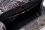 Vince Camuto Parma - Bolso de mano con efecto piel de serpiente en gris y negro, 100% piel de polivinilo