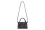 Vince Camuto Parma - Bolso de mano con efecto piel de serpiente en gris y negro, 100% piel de polivinilo