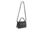 Vince Camuto Parma - Bolso de mano con efecto piel de serpiente en gris y negro, 100% piel de polivinilo