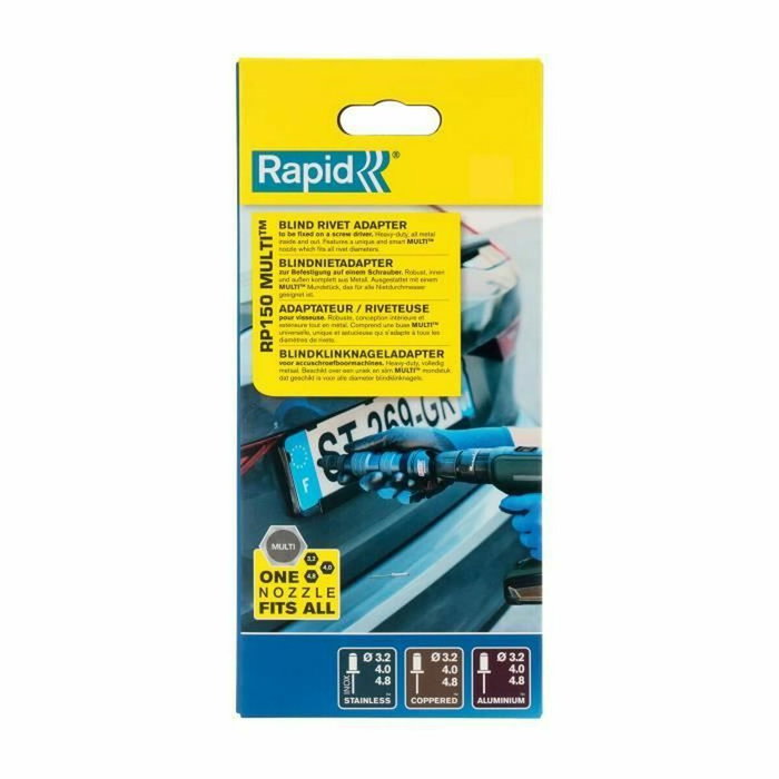 Rapid Adaptador de remaches RP150 MULTI para aluminio y acero inoxidable