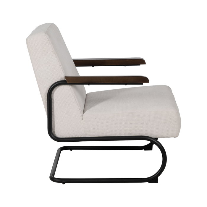 Sillón Beige Metal-Tejido 61 X 70 X 85 cm Sillón Beige Metal-Tejido 61 X 70 X 85 cm