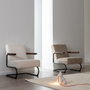 Ixia Sillón Beige Metal-Tejido