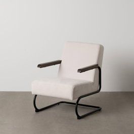 Ixia Sillón Beige Metal-Tejido