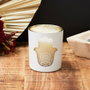 Home Deco Factory Vela Perfumada Mano Fátima Colección Mirage Gris (Escaramujo) Dorado (Sándalo) Blanco (Almizcle) Cera Parafina 250g 45h