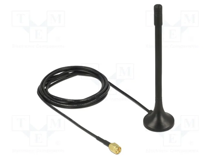 DeLOCK 89490 Antena ISM 433 MHz con base magnética y cable de 2 m