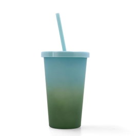 Quid Vaso con Tapa y Pajita Verde 47,5 cL