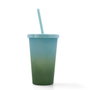 Quid Vaso con Tapa y Pajita Verde 47,5 cL