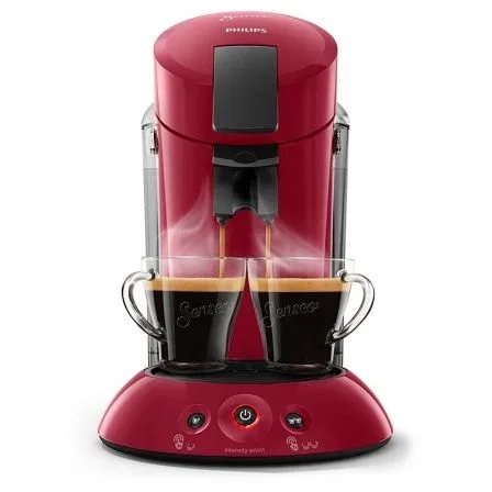 CAFETERA PHILIPS SENSEO ORIGINAL XL ROJO OSCURO - MONODOSIS - CREMA PLUS - DEPOSITO 1.2L - 1 BAR - PREPARA 2 TAZAS A LA VEZ - DESCONEXION AUTOMATICA