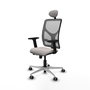 PIQUERAS Y CRESPO Silla de oficina Motilla con mecanismo Sincro/Traslack Blanco y Gris