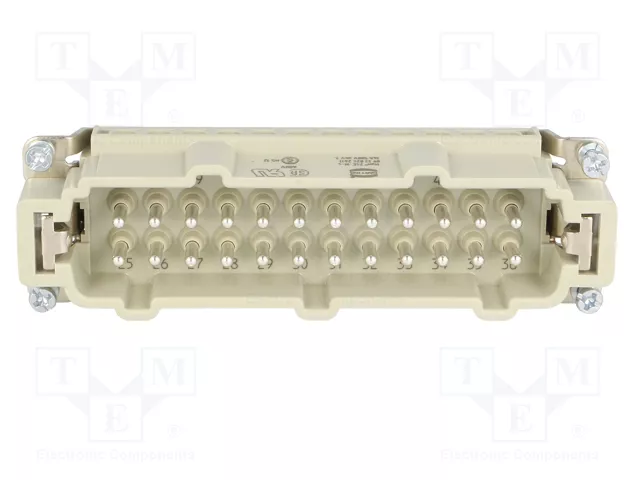 HARTING Han E® Conector de Plantilla de Contacto Macho 24+PE