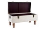 DKD Home Decor Set de 2 Banquetas Descalzadora de Madera Beige
