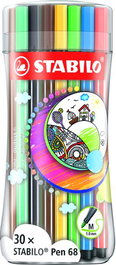 Rotulador Fibra Stabilo Pen 68 Sleeve Pack Estuche De 30