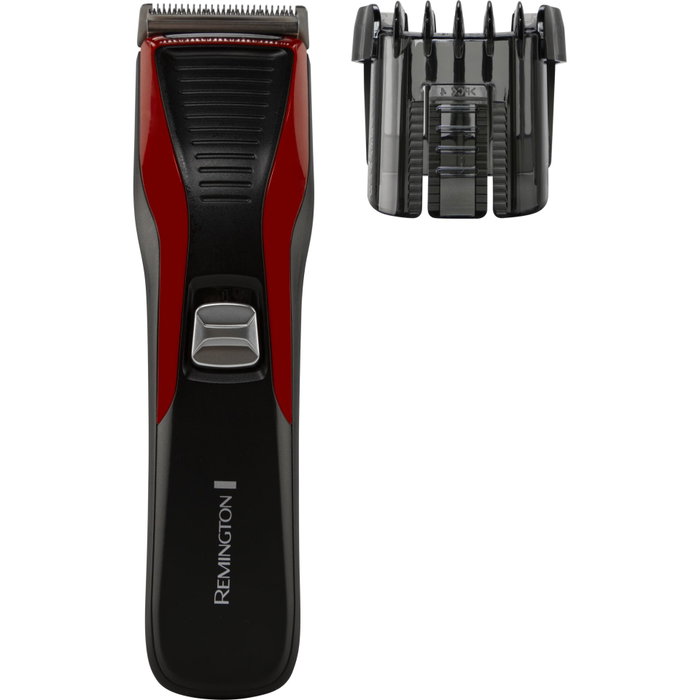 Remington HC5100 MyGroom Maquinilla de Peluquería con 12 Ajustes de Longitud, Negro y Rojo