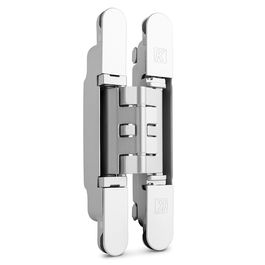 Koblenz Bisagra Oculta K2460 para Puertas de Madera - Zamak y Acero Inoxidable - Acabado Cromo Satinado - 60kg
