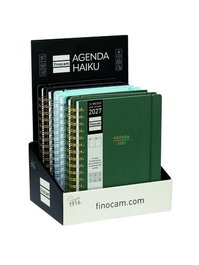 FINOCAM Agenda Anual Haiku 2027 Wire-O Tapa Extra con Goma E10 Surtido