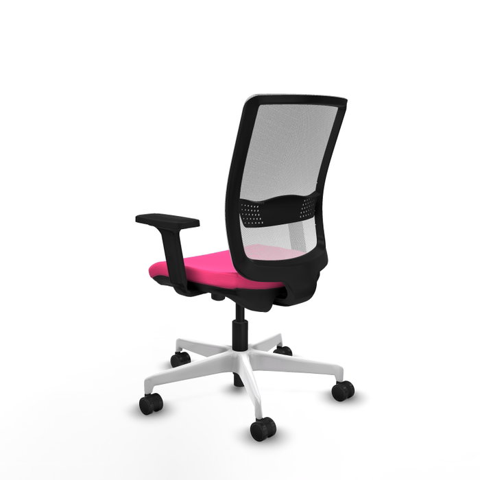 PIQUERAS Y CRESPO Silla de oficina Haches Rosa y Blanco con Mecanismo Sincro/Traslack PIQUERAS Y CRESPO Silla de oficina Haches Rosa y Blanco con Mecanismo Sincro/Traslack