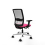 PIQUERAS Y CRESPO Silla de oficina Haches Rosa y Blanco con Mecanismo Sincro/Traslack