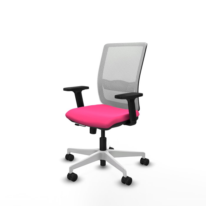 PIQUERAS Y CRESPO Silla de oficina Haches Rosa y Blanco con Mecanismo Sincro/Traslack PIQUERAS Y CRESPO Silla de oficina Haches Rosa y Blanco con Mecanismo Sincro/Traslack