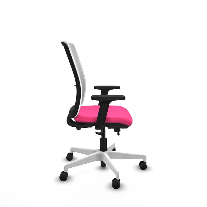 PIQUERAS Y CRESPO Silla de oficina Haches Rosa y Blanco con Mecanismo Sincro/Traslack PIQUERAS Y CRESPO Silla de oficina Haches Rosa y Blanco con Mecanismo Sincro/Traslack