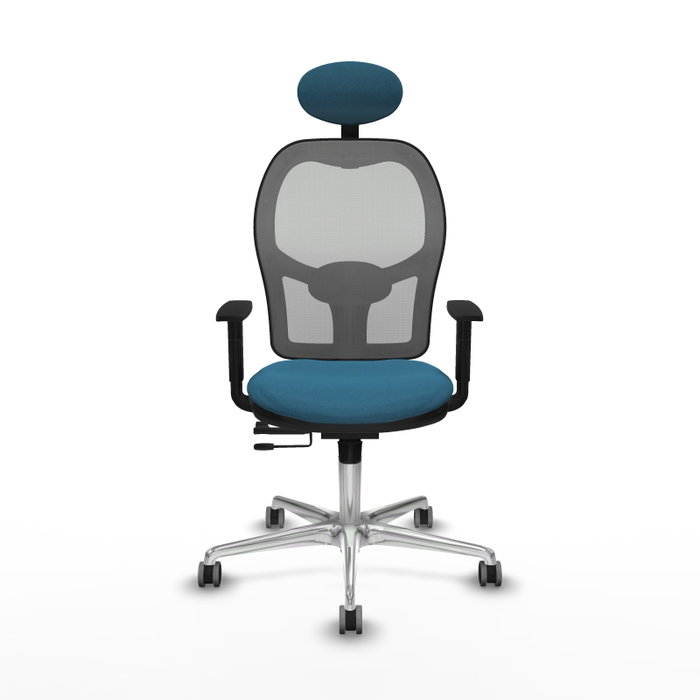 PIQUERAS Y CRESPO Silla de oficina Jorquera con mecanismo Sincro/Traslack, Verde petróleo y Gris PIQUERAS Y CRESPO Silla de oficina Jorquera con mecanismo Sincro/Traslack, Verde petróleo y Gris