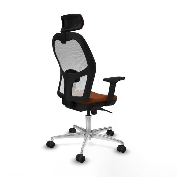PIQUERAS Y CRESPO Silla de oficina Jorquera con mecanismo Sincro, Marrón y Blanco PIQUERAS Y CRESPO Silla de oficina Jorquera con mecanismo Sincro, Marrón y Blanco