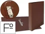Liderpapel Carpeta de 2 anillas 25mm Folio Cartón Cuero Compresor Plástico