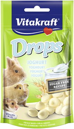 Vitakraft Drops Yoghurt Roedores Golosinas Sanas para Cobayas Sabor Yogurt 75gr