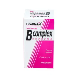 Health Aid Vitamina B Complex 30 Cápsulas | Ayuda Sistema Nervioso, Digestivo y Piel