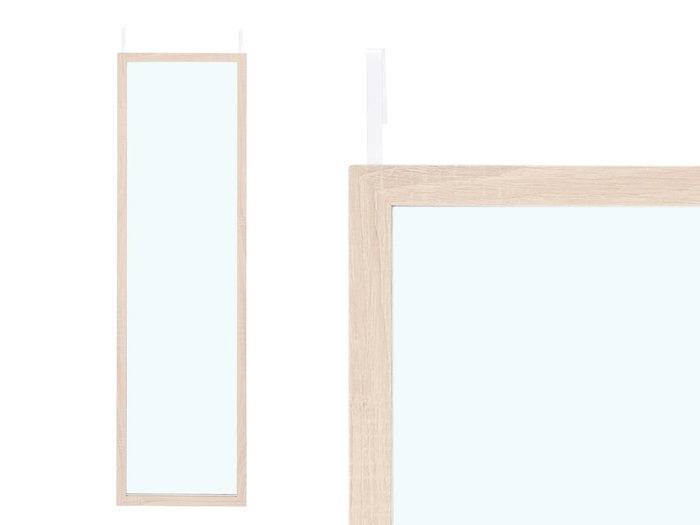 Giftdecor Espejo Puerta Blanco Envejecido 30 x 120 cm MDF Vidrio Metal (Set de 12)