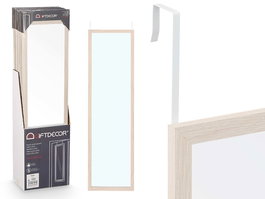 Giftdecor Espejo Puerta Blanco Envejecido 30 x 120 cm MDF Vidrio Metal (Set de 12)