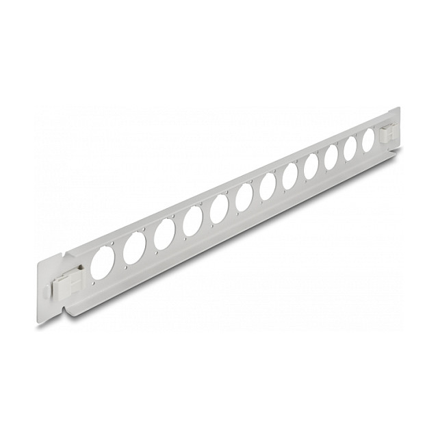 DeLOCK Panel de Conexión Tipo-D 12 Puertos 19″ Gris sin Herramientas