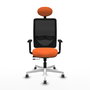 PIQUERAS Y CRESPO Silla de oficina Zulema Naranja y Negro