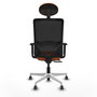 PIQUERAS Y CRESPO Silla de oficina Zulema Naranja y Negro