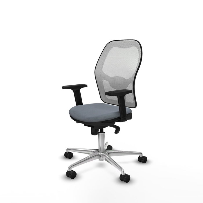 PIQUERAS Y CRESPO Silla de oficina Jorquera con mecanismo Sincro, Gris y Blanco PIQUERAS Y CRESPO Silla de oficina Jorquera con mecanismo Sincro, Gris y Blanco