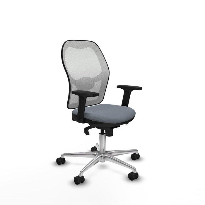 PIQUERAS Y CRESPO Silla de oficina Jorquera con mecanismo Sincro, Gris y Blanco PIQUERAS Y CRESPO Silla de oficina Jorquera con mecanismo Sincro, Gris y Blanco