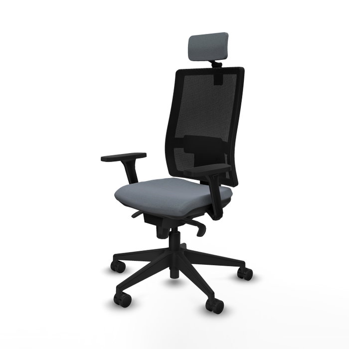 PIQUERAS Y CRESPO Silla de oficina Horna con mecanismo Sincro, Gris y Negro PIQUERAS Y CRESPO Silla de oficina Horna con mecanismo Sincro, Gris y Negro