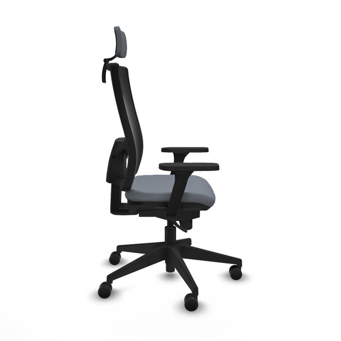 PIQUERAS Y CRESPO Silla de oficina Horna con mecanismo Sincro, Gris y Negro PIQUERAS Y CRESPO Silla de oficina Horna con mecanismo Sincro, Gris y Negro