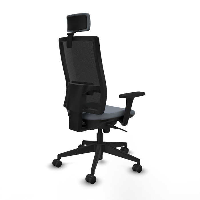 PIQUERAS Y CRESPO Silla de oficina Horna con mecanismo Sincro, Gris y Negro PIQUERAS Y CRESPO Silla de oficina Horna con mecanismo Sincro, Gris y Negro