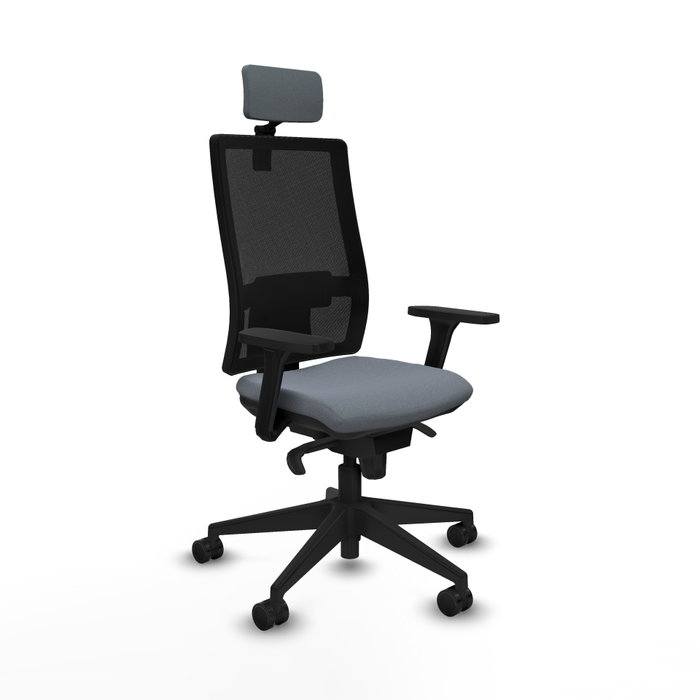 PIQUERAS Y CRESPO Silla de oficina Horna con mecanismo Sincro, Gris y Negro PIQUERAS Y CRESPO Silla de oficina Horna con mecanismo Sincro, Gris y Negro