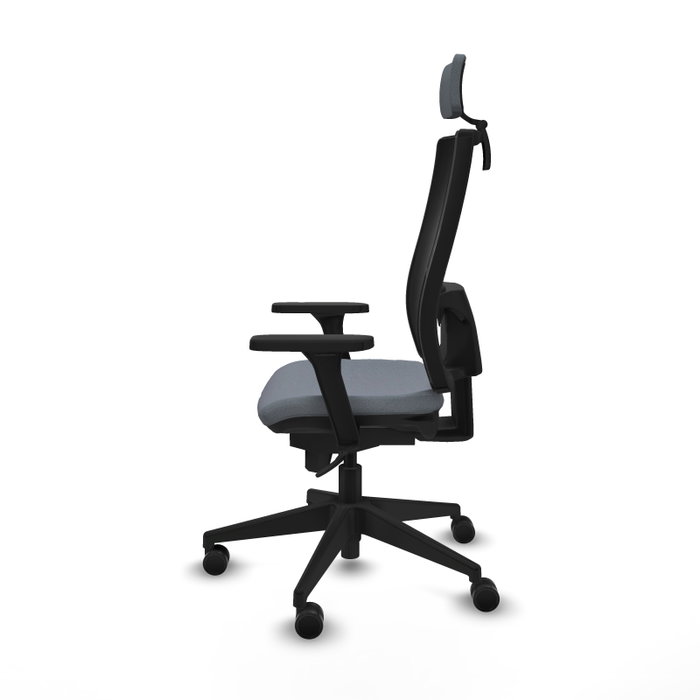PIQUERAS Y CRESPO Silla de oficina Horna con mecanismo Sincro, Gris y Negro PIQUERAS Y CRESPO Silla de oficina Horna con mecanismo Sincro, Gris y Negro