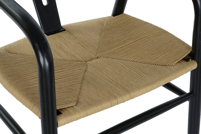 DKD Home Decor Silla Horeca Negro Crema 57 x 53 x 78 cm (2 Unidades)
