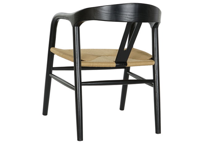 DKD Home Decor Silla Horeca Negro Crema 57 x 53 x 78 cm (2 Unidades)