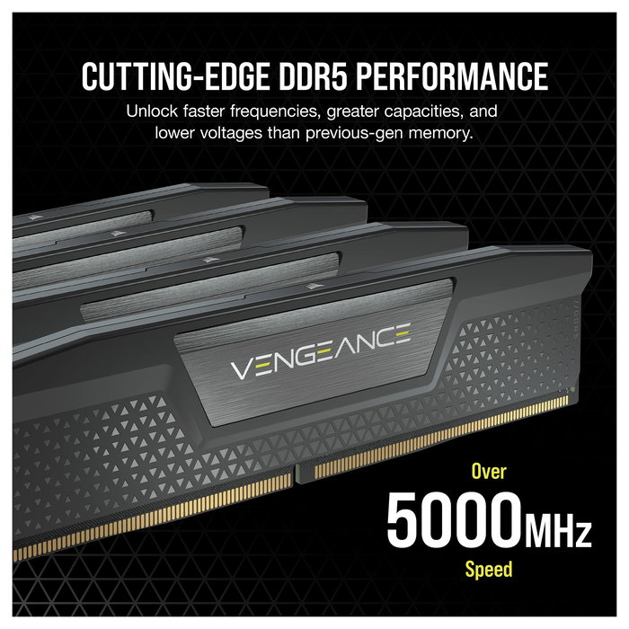 Corsair CMK128GX5M4B5600C40 - Kit de Memoria RAM Vengeance DDR5 128GB (4x32GB) 5600MHz CL40 DIMM - Intel XMP 3.0