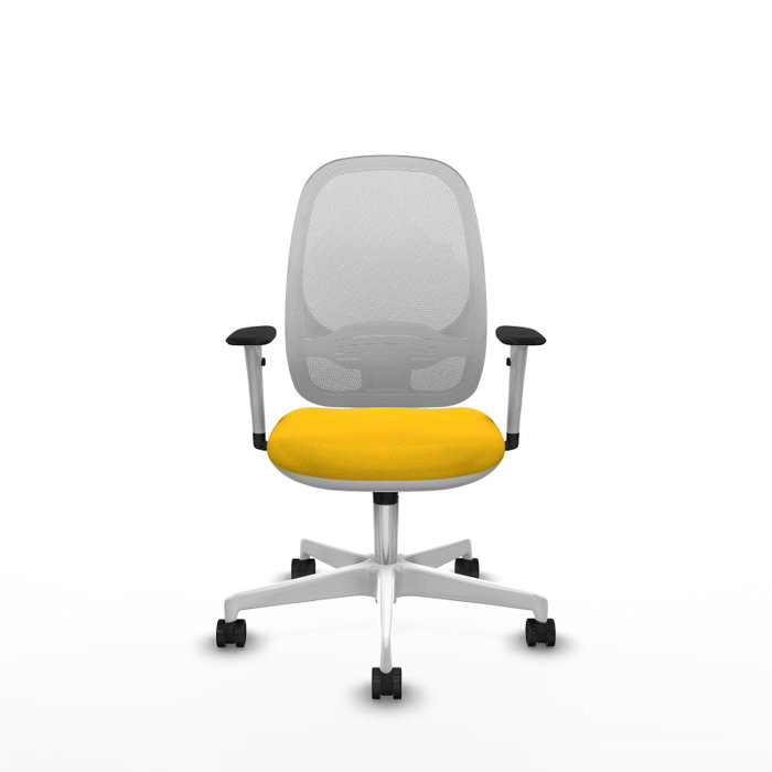 PIQUERAS Y CRESPO Silla de oficina Cilanco con mecanismo Sincro, Amarillo y Blanco PIQUERAS Y CRESPO Silla de oficina Cilanco con mecanismo Sincro, Amarillo y Blanco