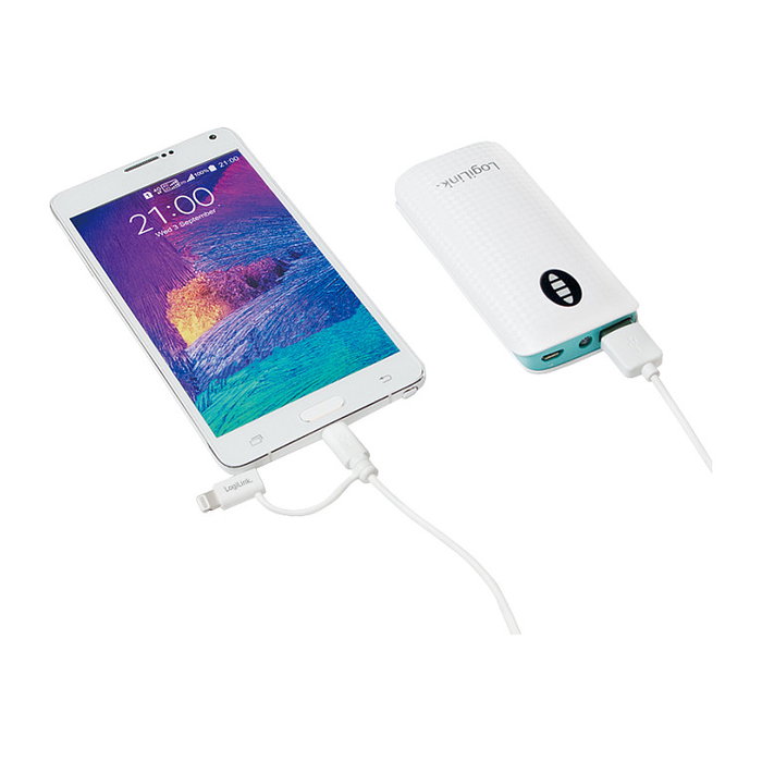 LogiLink Cable USB 2.0 con Micro-USB y Lightning de 1 m, blanco