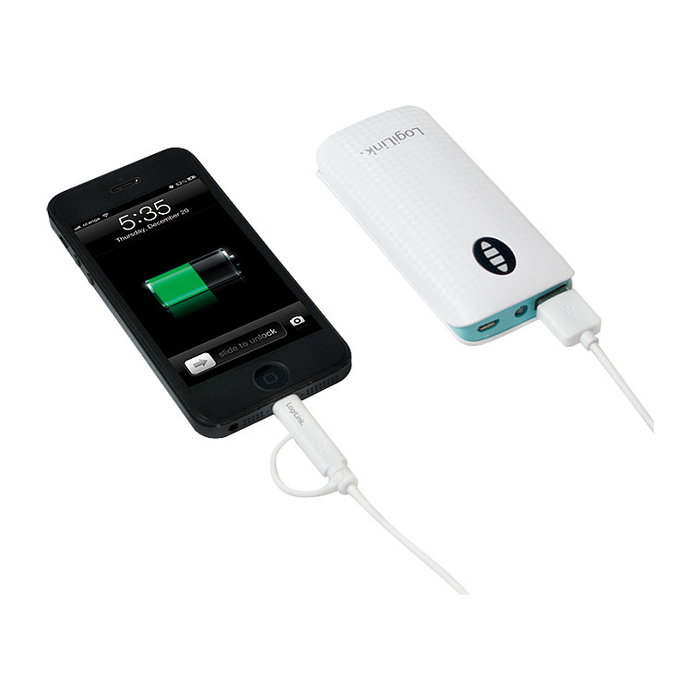 LogiLink Cable USB 2.0 con Micro-USB y Lightning de 1 m, blanco